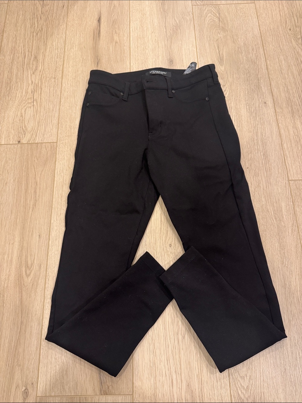 Liverpool Black Slim Straight Pants